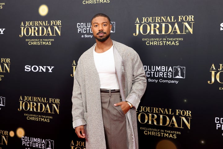 Michael B. Jordan at the "A Journal For Jordan" world premiere on Thursday.