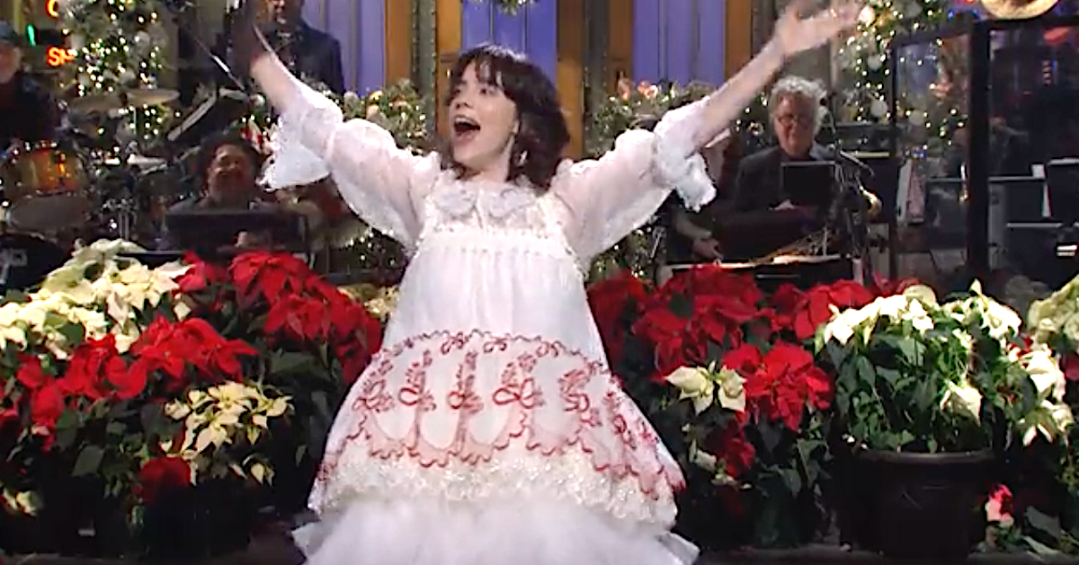 billie eilish christmas dress Watch Billie Eilish on 'Saturday Night Live'