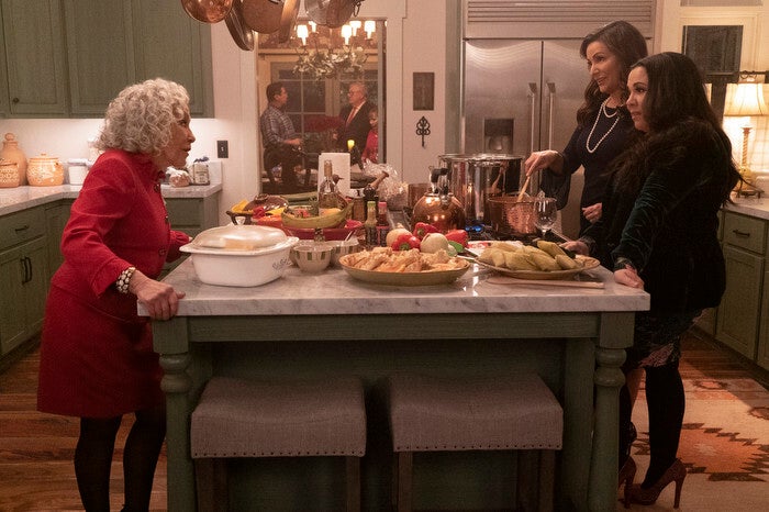 Renée Victor, Constance Marie, and creator and showrunner Gloria Calderón Kellett in "With Love."