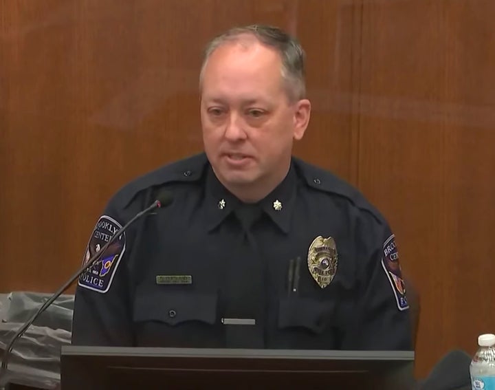 Brooklyn Center police Cmdr. Garett Flesland testifies Tuesday in the trial of former officer Kim Potter in the April 11 death of Daunte Wright in the Minneapolis suburb.