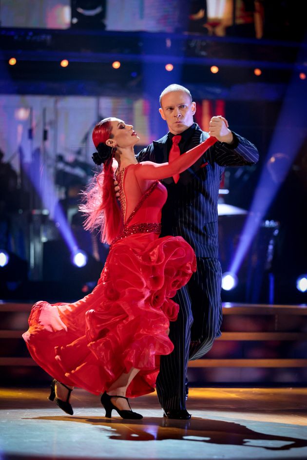 Robert performing with his professional partner Dianne Buswell