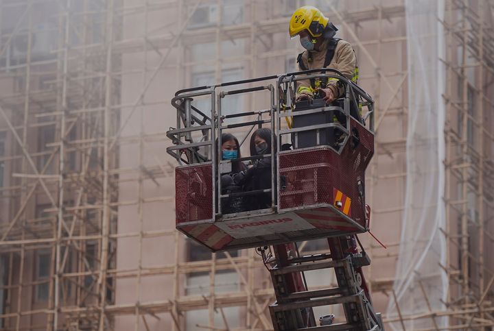 The fire started in the early afternoon at the World Trade Centre on Gloucester Road in the city’s popular Causeway Bay shopping district, according to a government notice.