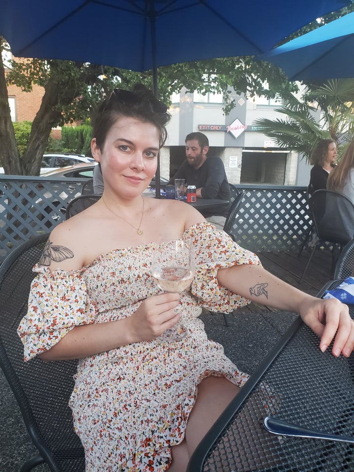 The author, before she decided to quit drinking.