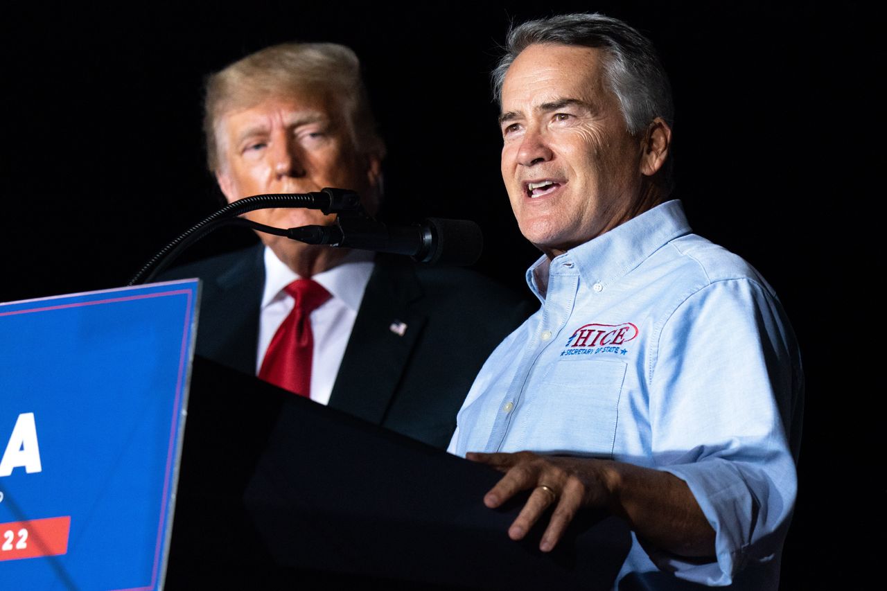 U.S. Rep. Jody Hice twice voted to contest the results of the 2020 election in Congress and is now seeking the GOP nomination for secretary of state in Georgia. He's one of several current candidates who questioned the results of the 2020 election and have since earned former President Donald Trump's endorsement.