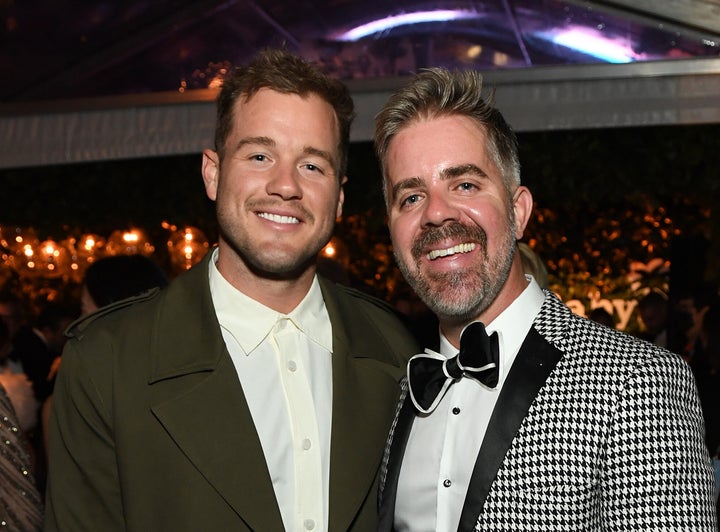 Colton Underwood (left) and boyfriend Jordan C. Brown.