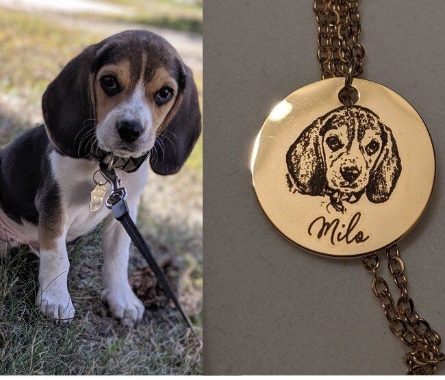 A custom pet necklace so your favorite furry friend will always have a special place near your heart.