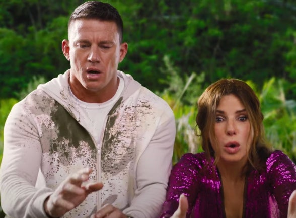Channing Tatum and Sandra Bullock in "The Lost City."