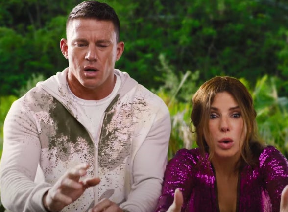 Channing Tatum and Sandra Bullock in "The Lost City." 