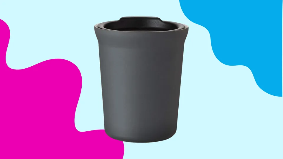 Mighty Mug Plastic Travel Mug, No Spill Double Wall Tumbler, Cold/Hot,  Cup-Holder Friendly, Dishwasher Safe, (Cream, 12oz)