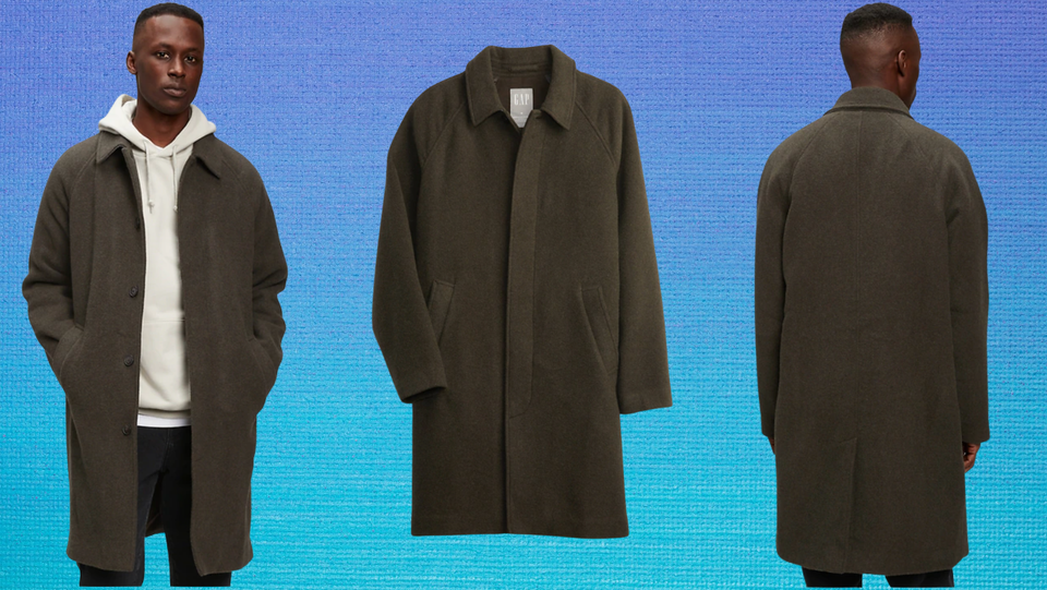 Gap mens best sale wool coat