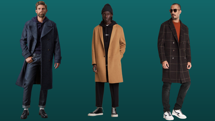 Mens wool top winter coat