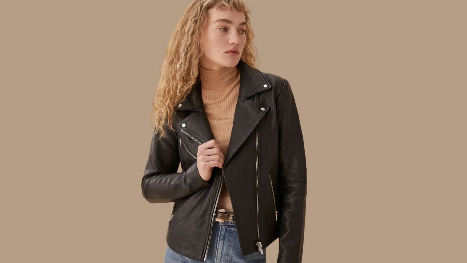 Sustainable hot sale leather jacket