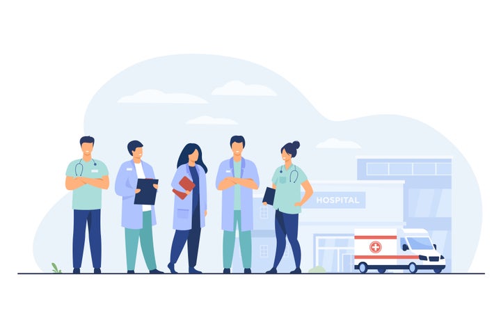 La actividad en los hospitales no descansa.