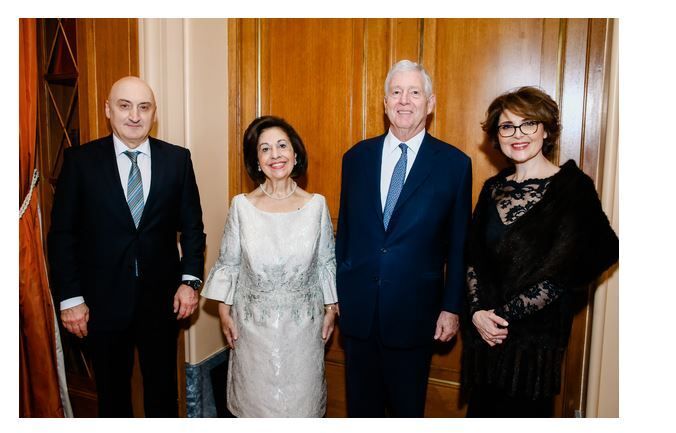 Ο Α.Ε. Πρέσβης της Γεωργίας στην Ελλάδα και στην Σερβία κος David Dondua,Πριγκίπισσα Αικατερίνη Πρίγκιπαs Αλέξανδροs , η Πρόεδρος της Unesco της πολιτιστικής επιτροπής “Artist for Peace”