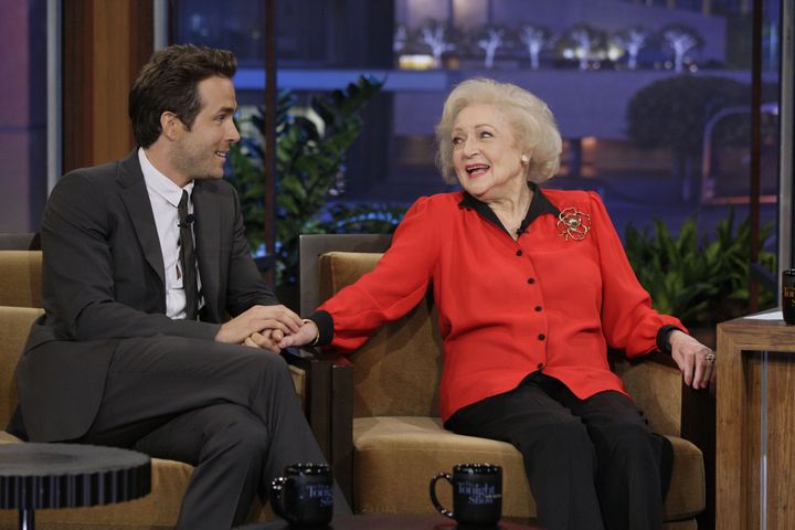 Ryan Reynolds And White Appear Together On The Tonight Show With Jay Leno In 2010.