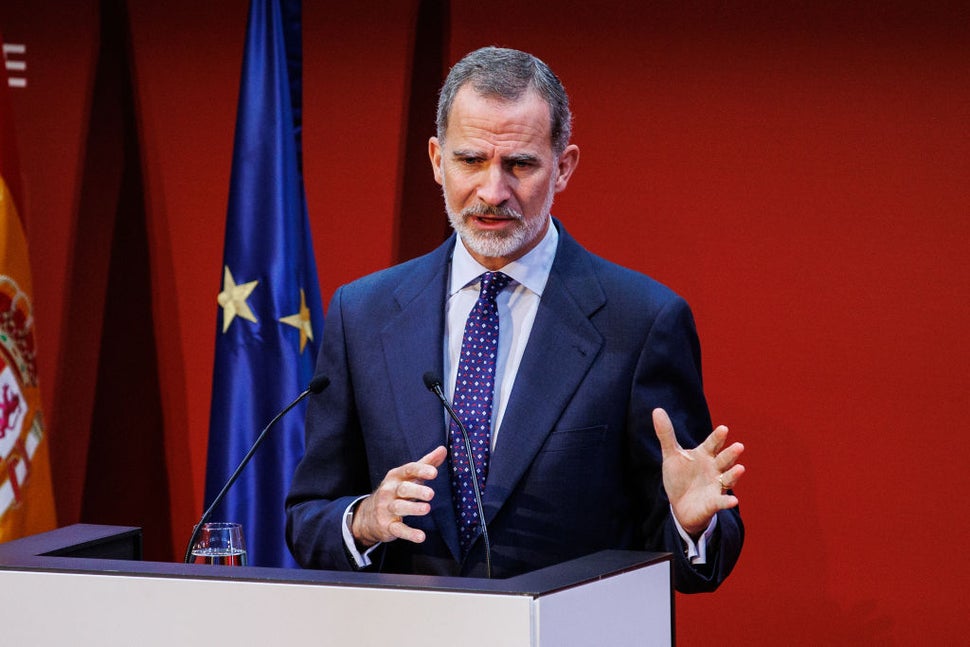 Felipe VI en un acto celebrado en diciembre de 2021.