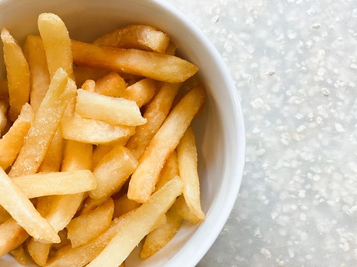bowl of traditional cut fries