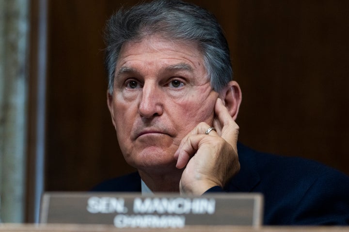 Sen. Joe Manchin (D-W.Va.) in November. On Sunday, he announced he would not be voting for President Joe Biden's Build Back Better bill, essentially ensuring that it will not pass.