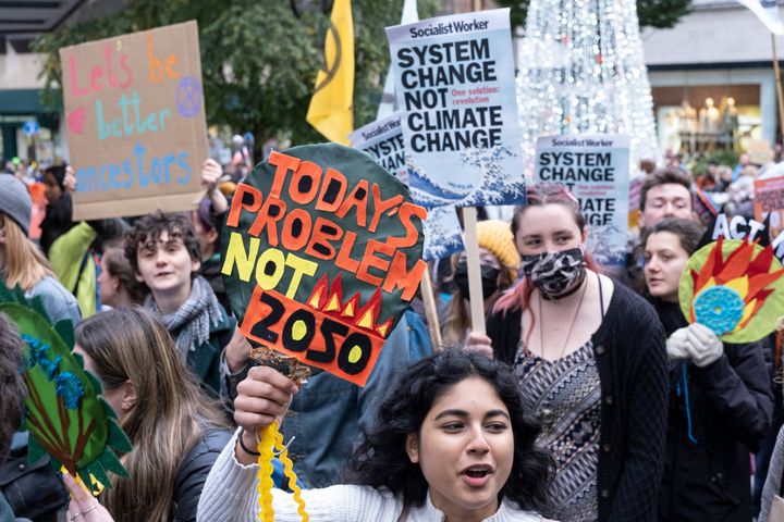 気候正義を求めるデモ 2021年11月イギリス