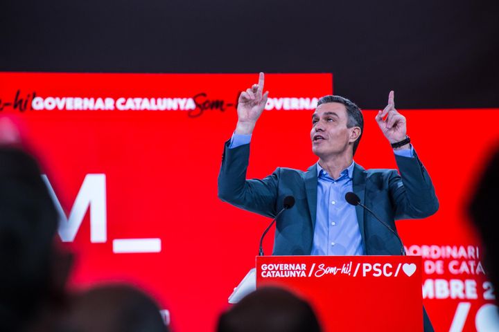 Pedro Sánchez, en el congreso del PSC