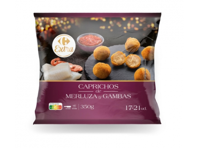 Croquetas de merluza y gambas de Carrefour.
