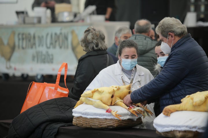 Feria del Capón en Vilalba, Lugo, el 21 de diciembre de 2021.