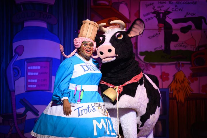 Legendary panto dame Clive Rowe in Jack and The Beanstalk at London's Hackney Empire, December 2021.