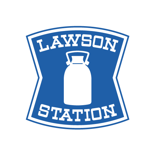 ミルク缶がデザインされたローソンのロゴマーク