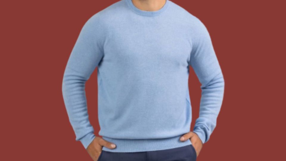 New Top Quality Winter Men's Long Sleeve Cashmere Thick Drilled