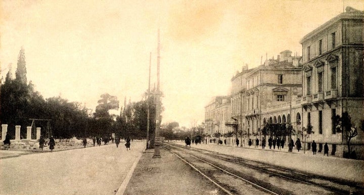 Η Λεωφόρος Αμαλίας στη δεκαετία του 1920. Καρτ ποστάλ εποχής 