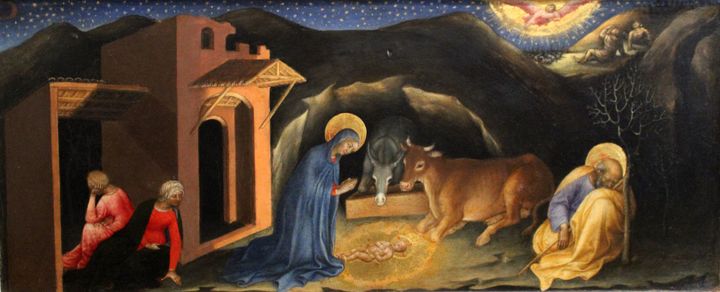 Gentile da Fabriano, “Η Γέννηση του Χριστού”, 1423, αυγοτέμπερα σε ξύλο, Φλωρεντία, Galleria degli Uffiz