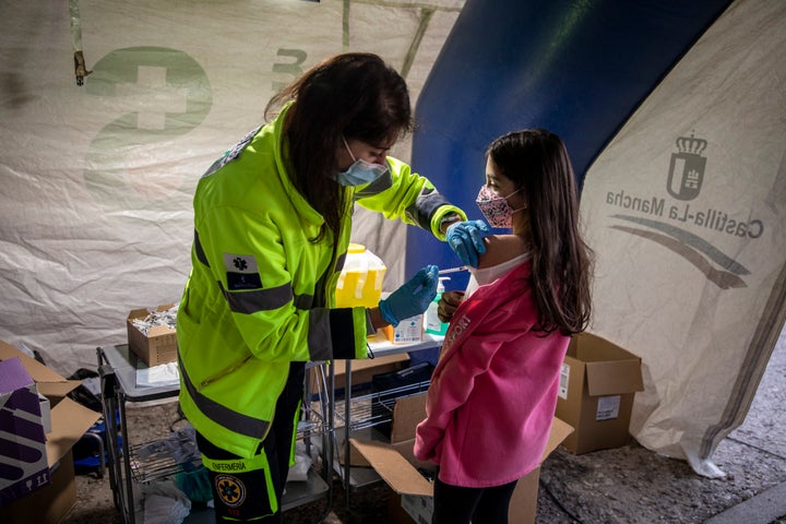 Comienza la vacunación infantil frente al covid en Toledo, el 15 de diciembre de 2021.