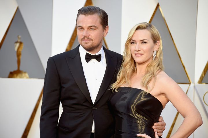 Leonardo DiCaprio and Kate Winslet at the Oscars in 2016