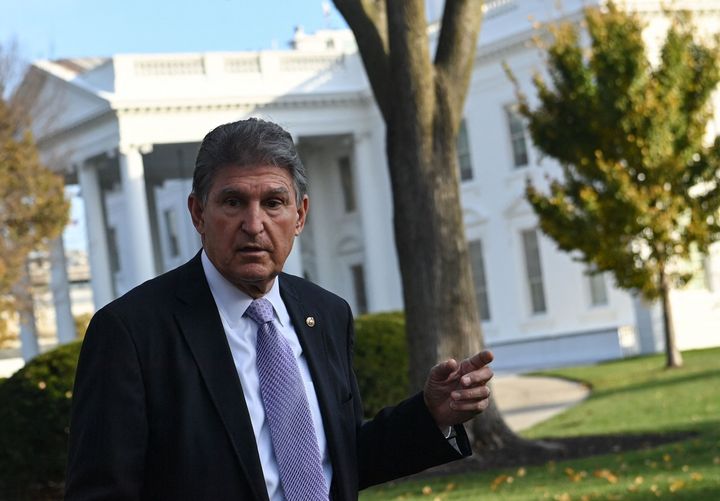It's not clear whether Senator Joe Manchin (D-W.Va.), seen here in November, is sincere about trying to find a compromise version of President Joe Biden's "Build Back Better" proposal. But the conceptual framework he's floated could yield significant legislation.