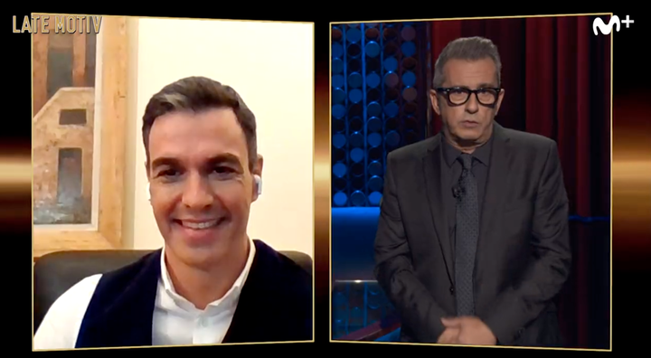 Pedro Sánchez y Andreu Buenafuente, en el último programa de 'Late Motiv'.