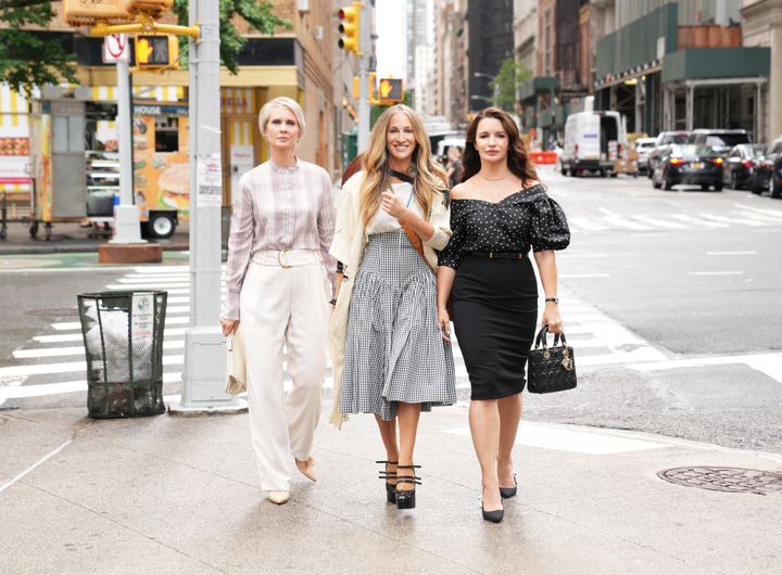 Cynthia Nixon, Sarah Jessica Parker and Kristen Davis in And Just Like That...