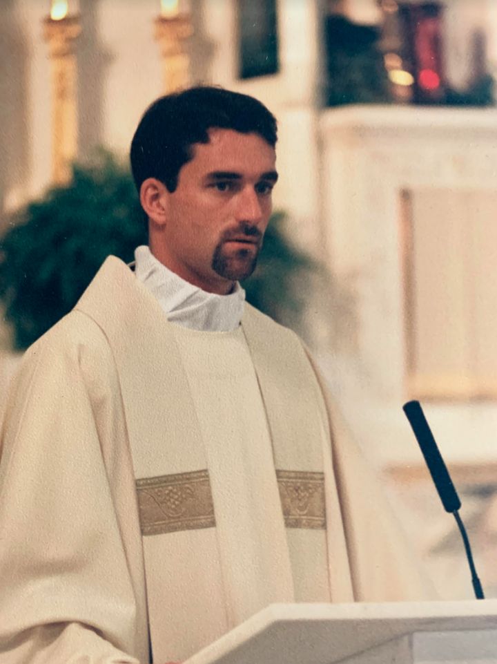 The author at Saint Mary Parish, in Ridgefield, Connecticut, in the late 1990s.
