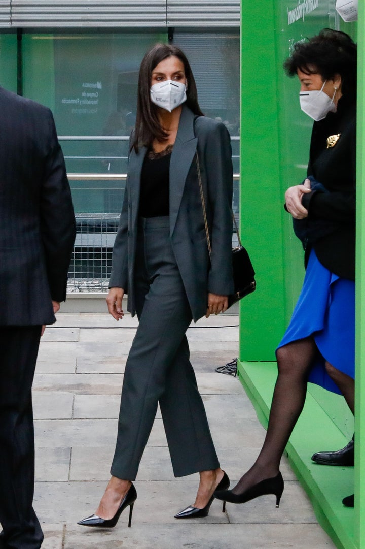 Letizia en un centro de innovación de Iberdrola en abril.