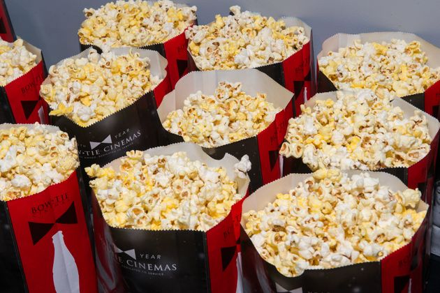 Du popcorn dans un cinéma de New York, le 10 octobre 2015 (Photo