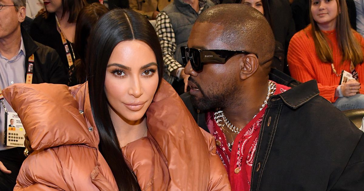 Kim Kardashian take their seats as Kanye West launches Yeezy 3