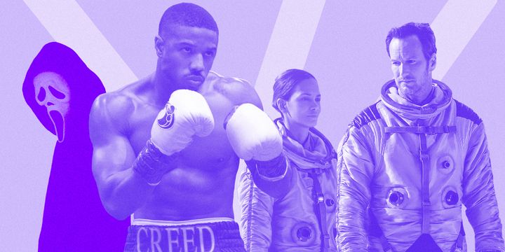 The Ghostface killer in "Scream," Michael B. Jordan in "Creed" and Halle Berry and Patrick Wilson in "Moonfall."