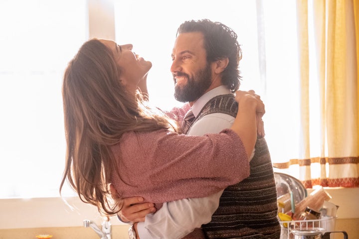 Mandy Moore as Rebecca and Milo Ventimiglia as Jack on "This Is Us."