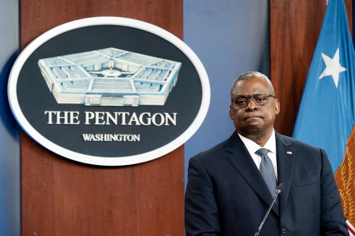 Secretary of Defense Lloyd Austin pauses while speaking during a media briefing at the Pentagon, Wednesday, Nov. 17, 2021, in Washington. In February, with the images of the violent insurrection in Washington still fresh in the minds of Americans, the newly confirmed defense secretary took the unprecedented step of signing a memo directing commanding officers across the military to institute a one-day stand-down to address extremism within the nation’s armed forces. (AP Photo/Alex Brandon, File)