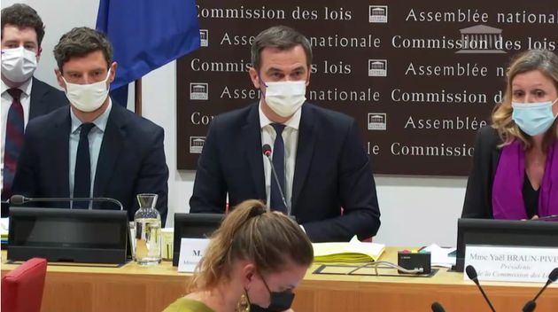Olivier Véran, le ministre de la Santé, le 29 décembre 2021 devant la commission des lois de l'Assemblée