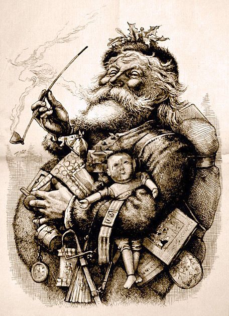 «Merry Old Santa Claus», εφημερίδα «Harper's Weekly», 1 Ιανουαρίου