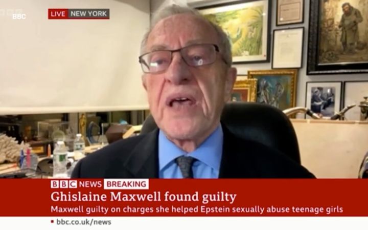 The BBC invited Alan Dershowitz on to discuss the Ghislaine Maxwell verdict
