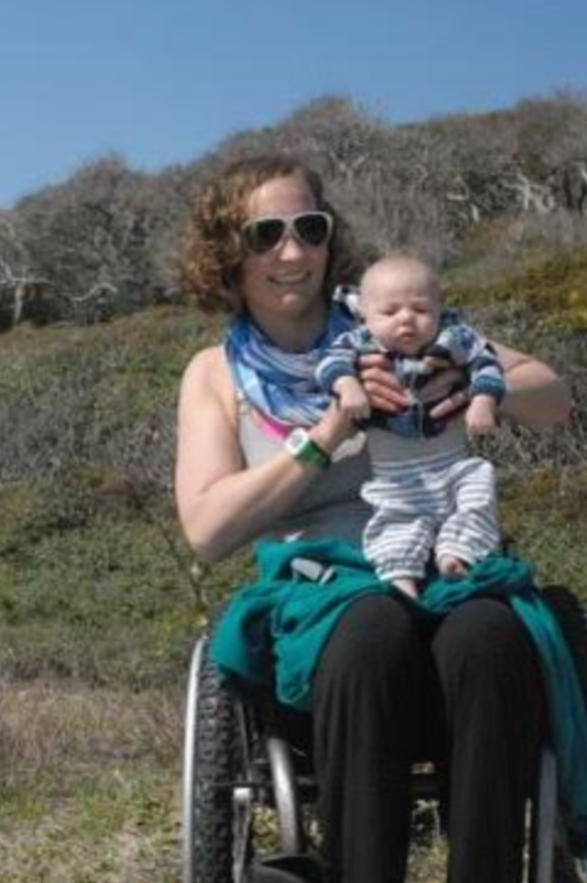 The author getting some fresh air and exploring the Colorado mountains with their 3-month-old, Van (2014).