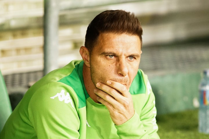 Joaquín, en el banquillo del Betis