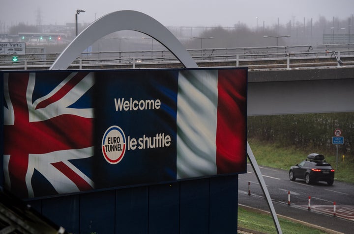 Freight and passenger traffic makes its way towards the Eurotunnel.