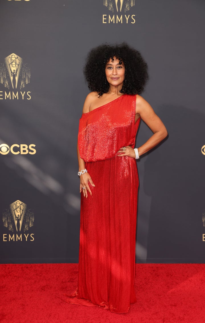 Tracee Ellis Ross on the Emmy Awards red carpet in September.